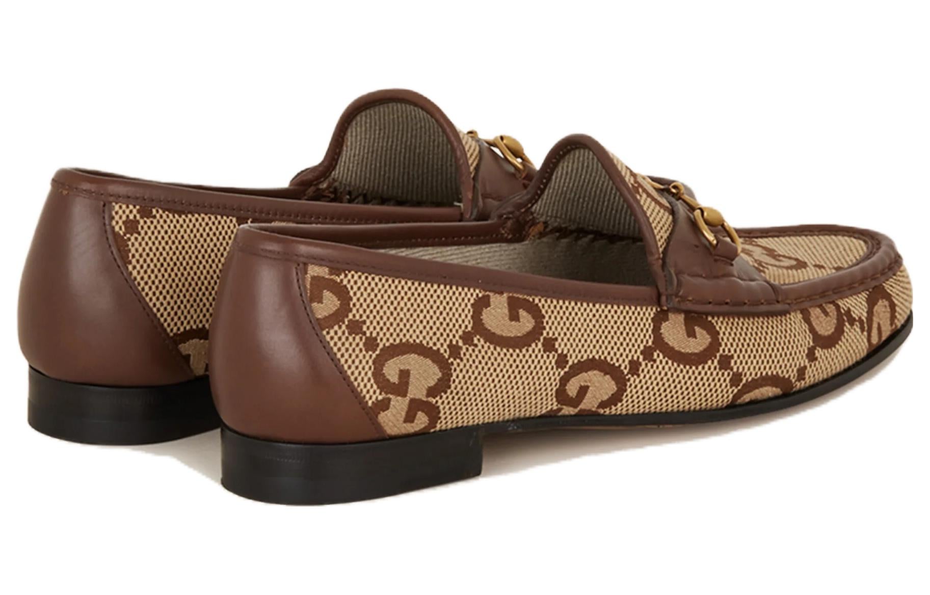 (WMNS) Gucci 1953 loafer with Horsebit 'Camel Ebony' 727581-FABB5-2559
