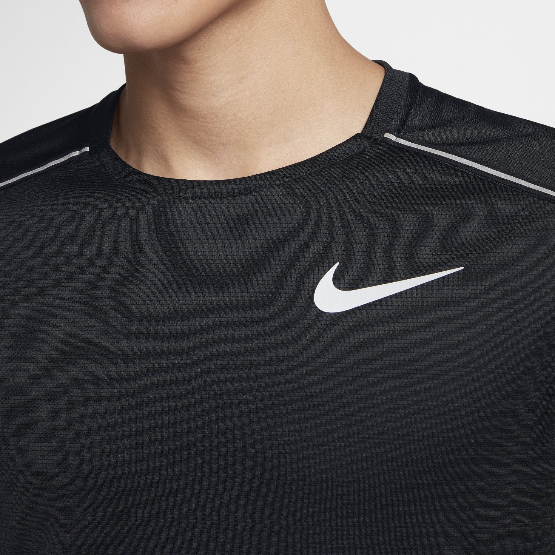 Nike Dri-Fit Mtler Long Sleeves Running Quick Dry Gym Clothes Black AJ7569-010