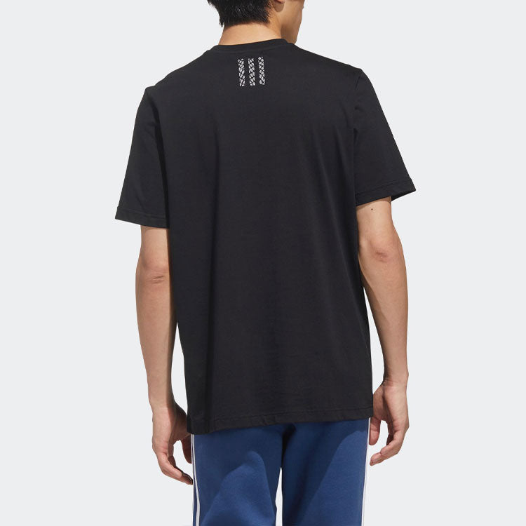 Men's adidas originals logo Short Sleeve Black T-Shirt GP7196