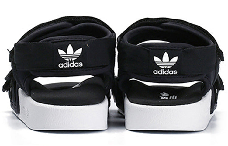 (WMNS) adidas Adilette Sandal Beach Sports White Sandals 'Black White' S75382