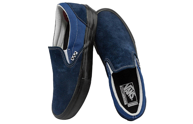 Vans Unisex Skate Slip-On VCU Sneakers Black/Blue VN0A4BWDNGV