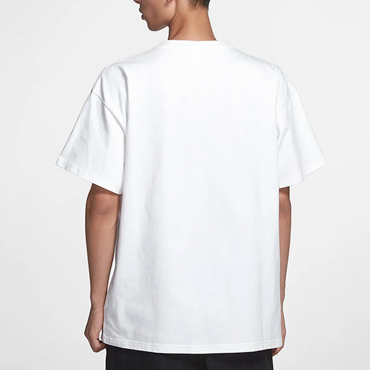 Nike Pocket Large logo Athleisure Casual Sports Short Sleeve White CD6370-100