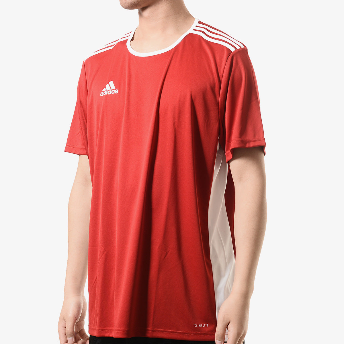 adidas Entrada 18 Stripe Colorblock Short Sleeve Red CF1038