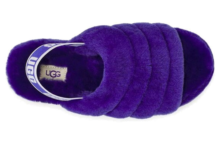 (WMNS) UGG Fluff Yeah Slide Minimalistic Thick Sole Purple 1095119-VNGH