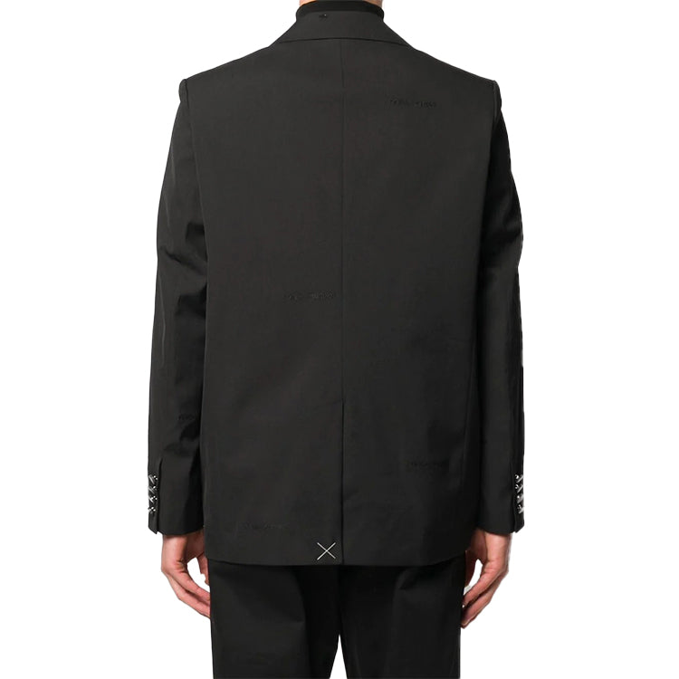 Men's Off-White Lacing Suit Black Jacket OMEF056E20FAB0011000