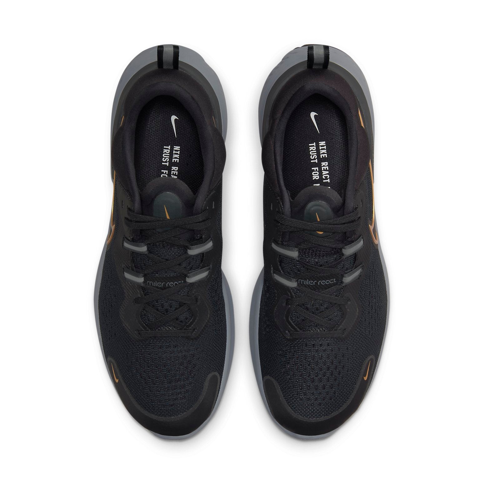 Nike React Miler 2 'Black Metallic Gold' CW7121-005