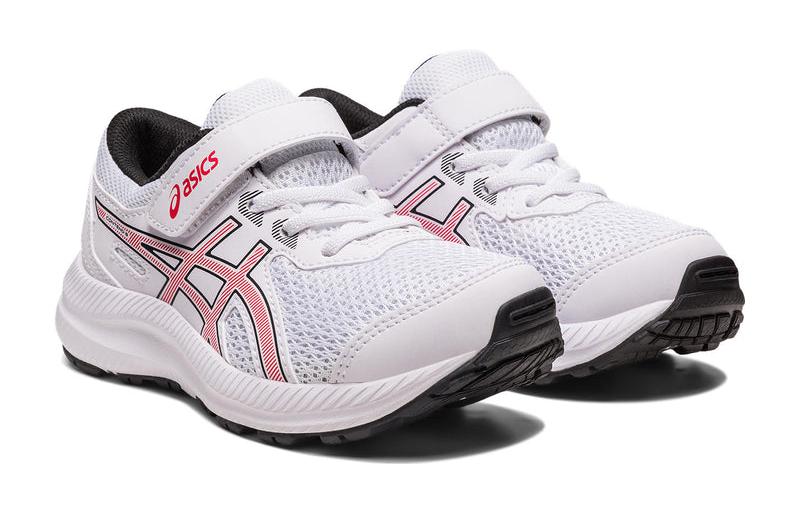 (PS) ASICS Contend 8 'White Electric Red' 1014A258-103