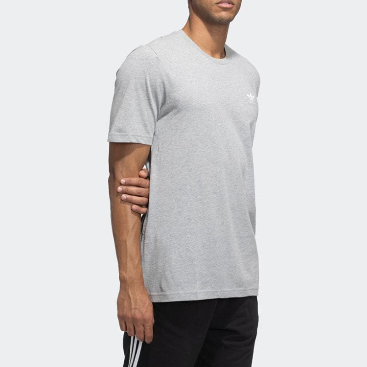 Men's adidas originals Adicolor Essentials Solid Color Casual Round Neck Short Sleeve Gray T-Shirt GN3414