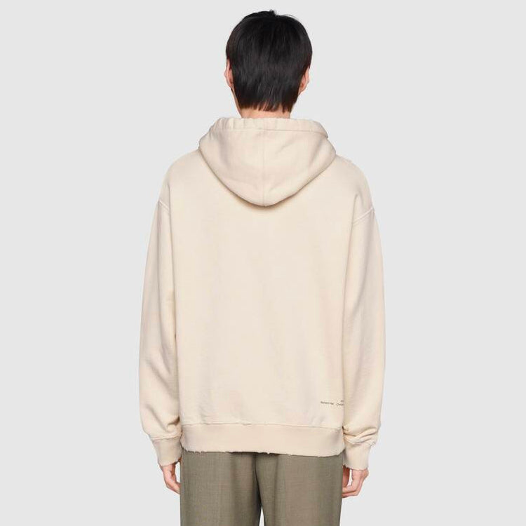 Gucci Think/Thank Print Hooded Sweatshirt 'Off White' 634674-XJCXL-9232
