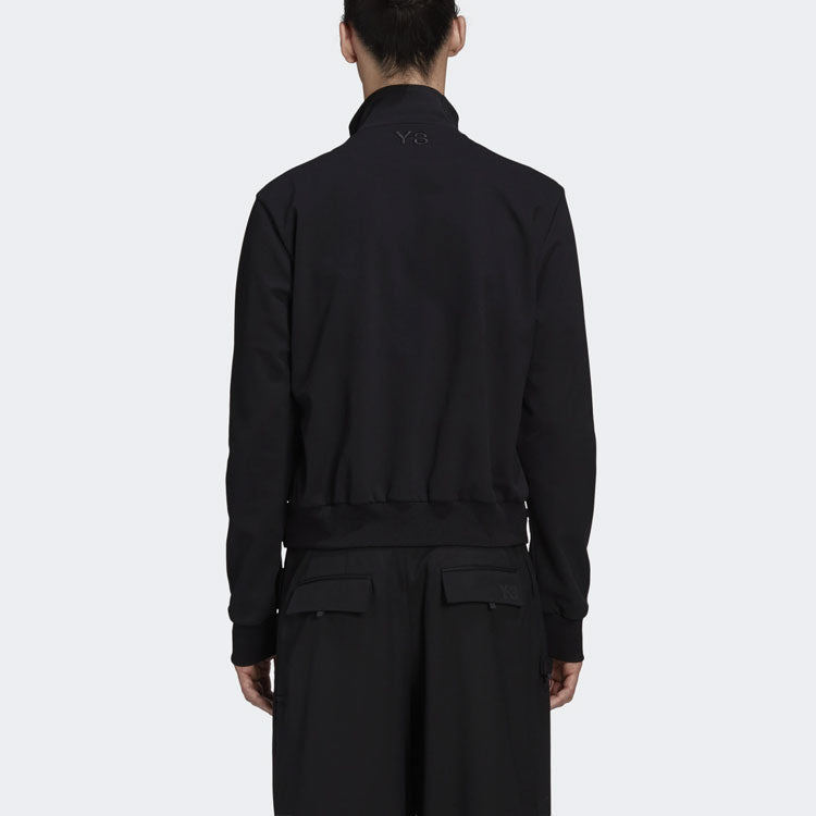 Men's Y-3 Button Stand Collar Side Zipper Casual Jacket Black GK4372