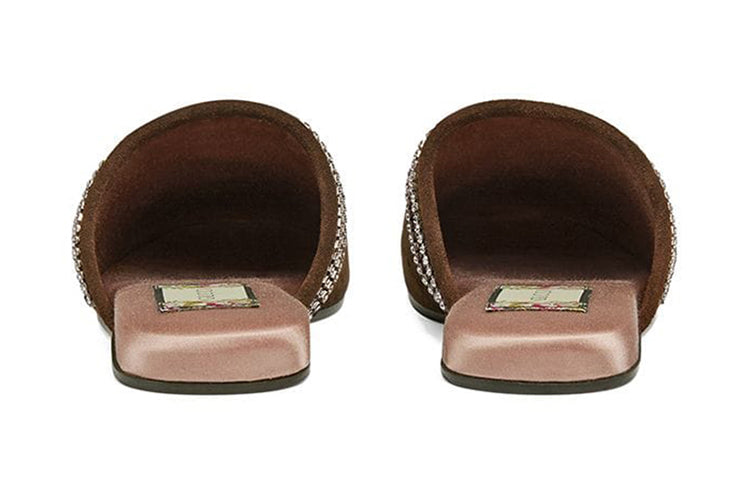 (WMNS) Gucci Double g Brown Slippers 512423-9JT70-2090