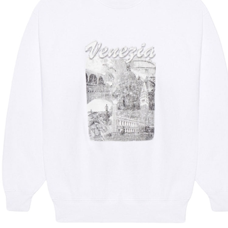 Balenciaga Venezia Print Sweater 'White' 652981TKV899094