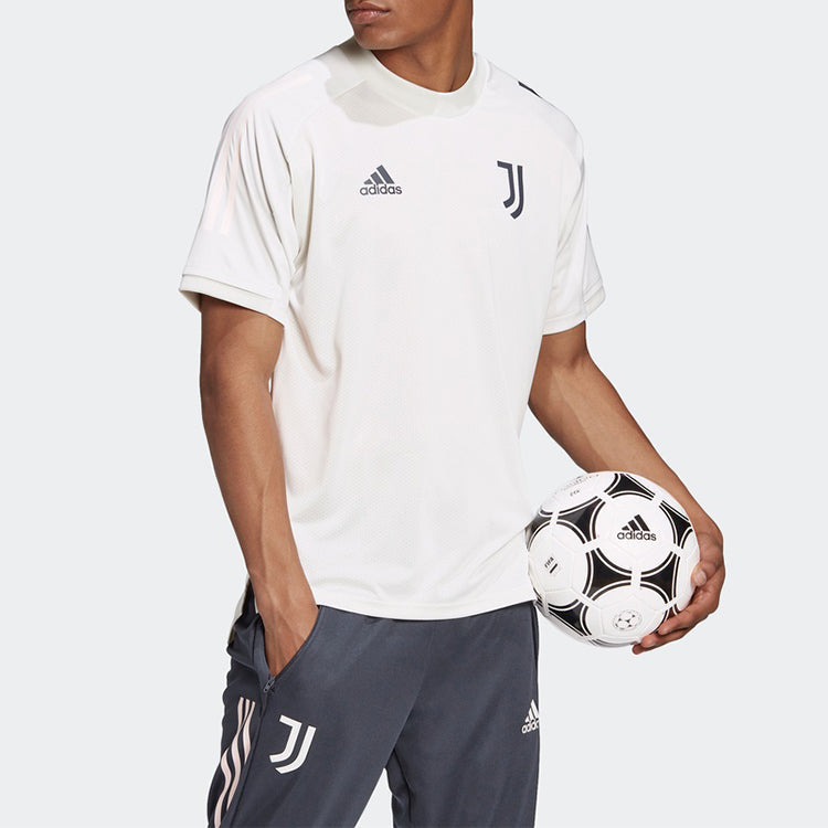 adidas JUVE TR Jersey JSY Juventus Soccer/Football Sports Short Sleeve Gray FR4263