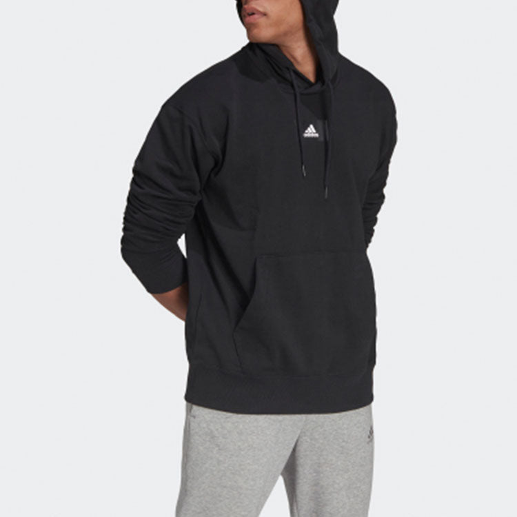 Men's adidas Logo Small Label Solid Color Sports Black HE4354