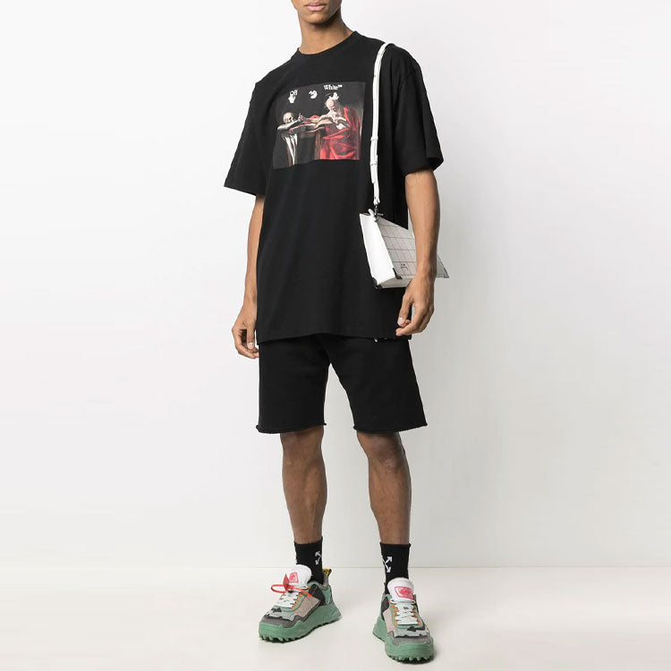 Off-White Men's SS21 Logo Sports Shorts Black OMCI006R21FLE0051001