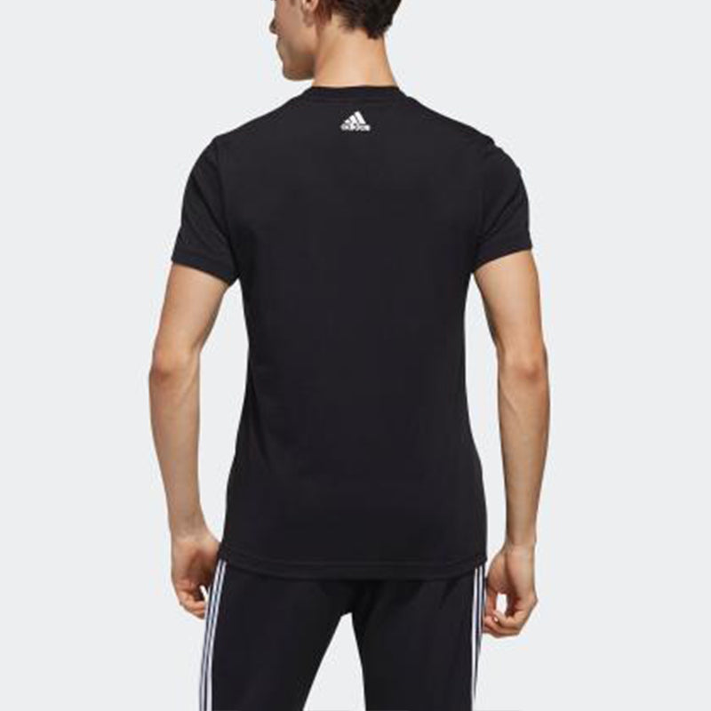 adidas Ai Gfx Ss Foil Sports Bronzing Printing Round Neck Short Sleeve Black EH3814
