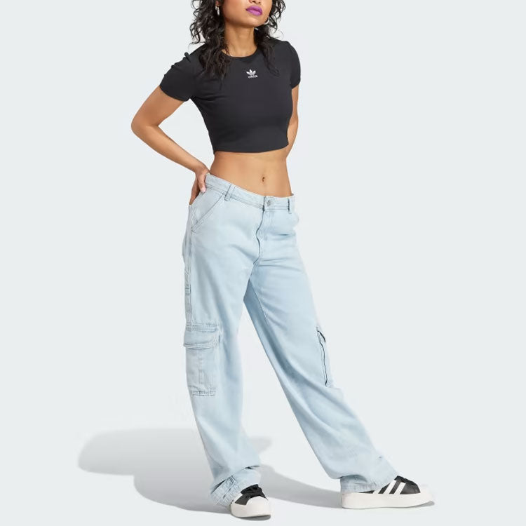 (WMNS) adidas originals Essentials Rib T-Shirt 'Black' II8057
