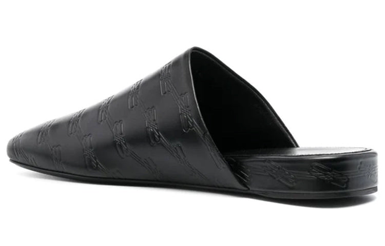 Balenciaga Leather Cosy BB Mules 'Black' 743926WB7221000