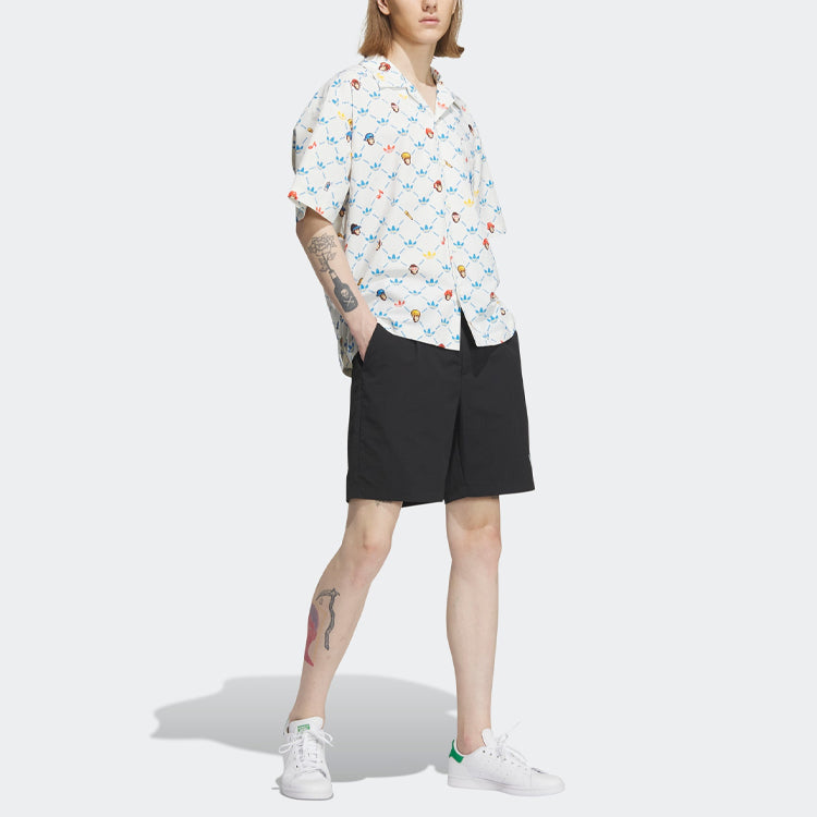 adidas originals x Monkey Kingdom Allover Print Shirt 'White Multicolor' IP1803