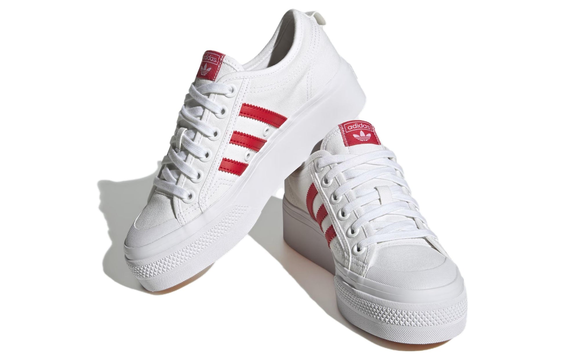 (WMNS) adidas Nizza Platform 'White Scarlet' HQ1902