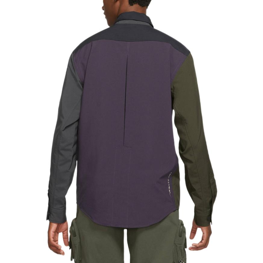 Nike ACG Cargo Multiple Pockets Colorblock Long Sleeves Shirt Purple DB1013-070