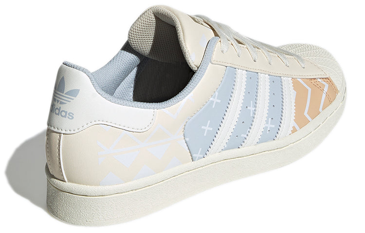 (WMNS) adidas originals Superstar Comfortable Wear-Resistant Sneakers Creamy 'Cream Light Bluegray' GW3310