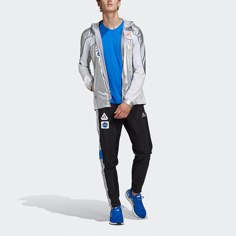 adidas Space Jkt M Casual Running Sports Hooded Jacket Silver GK8816