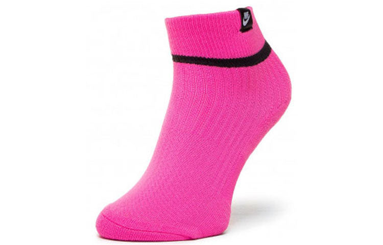 Nike Snkr Sox Ankle Contrasting Colors Sport Socks 2 Pairs Blue / Pink SK0262-967