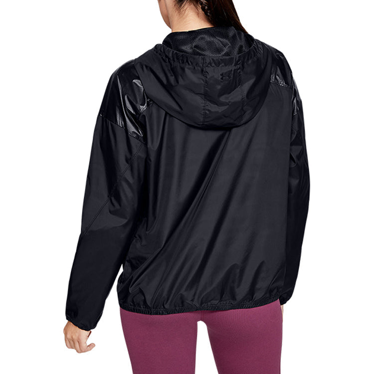 (WMNS) Under Armour Unstoppable Woven Full Zip Jacket 'Black' 1349321-001