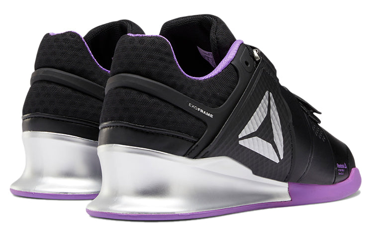 (WMNS) Reebok Legacy Lifter Low-Top Weightlifting Shoes Black/Purple DV6231