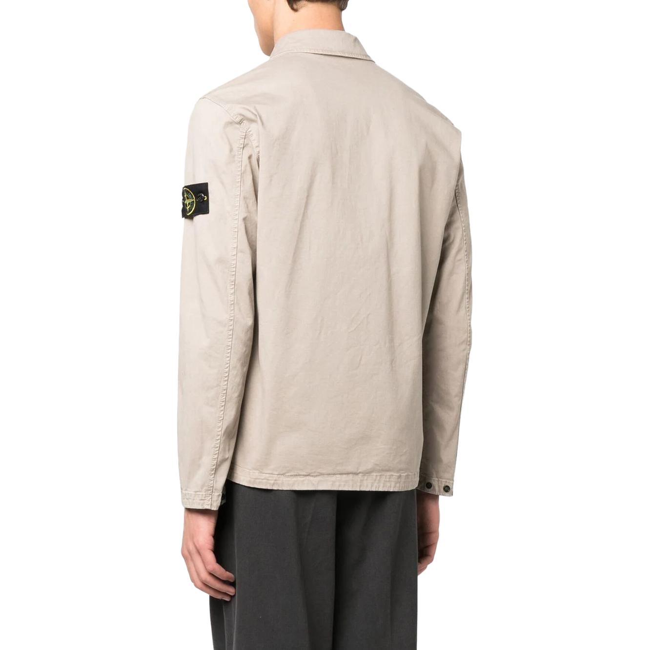 STONE ISLAND Stretch Cotton Over Shirt 'Beige' 781510304-V0192