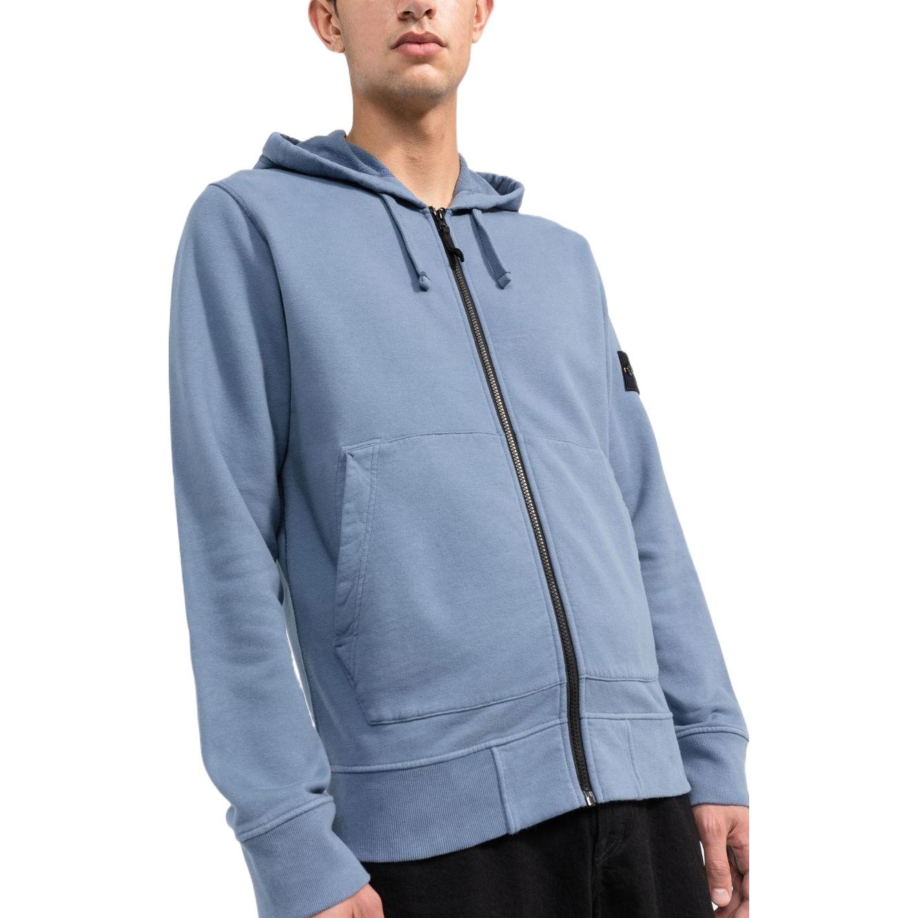STONE ISLAND Zip Hoody Jacket 'Blue' 771564220-V0024