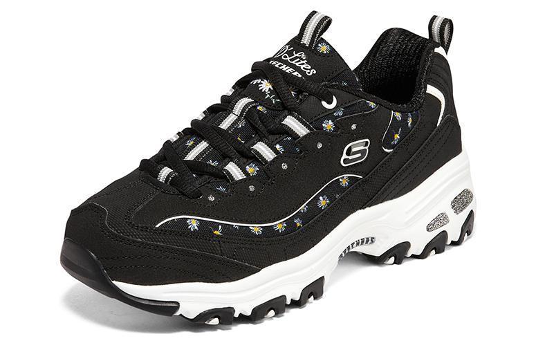 (WMNS) Skechers D'lites 1.0 Sneakers 'Black' 896180-BKW