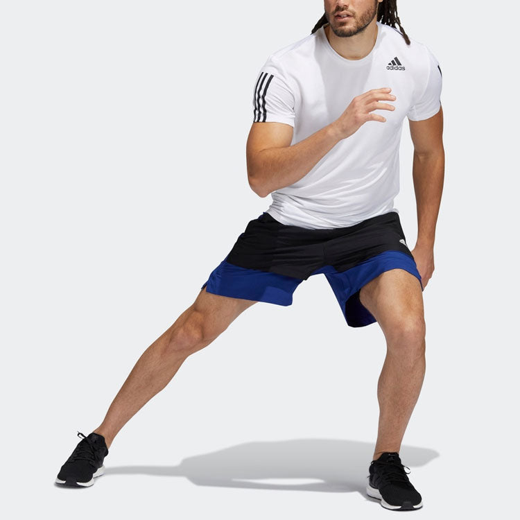 adidas Colorblock Gym Sports Shorts Blue H33615