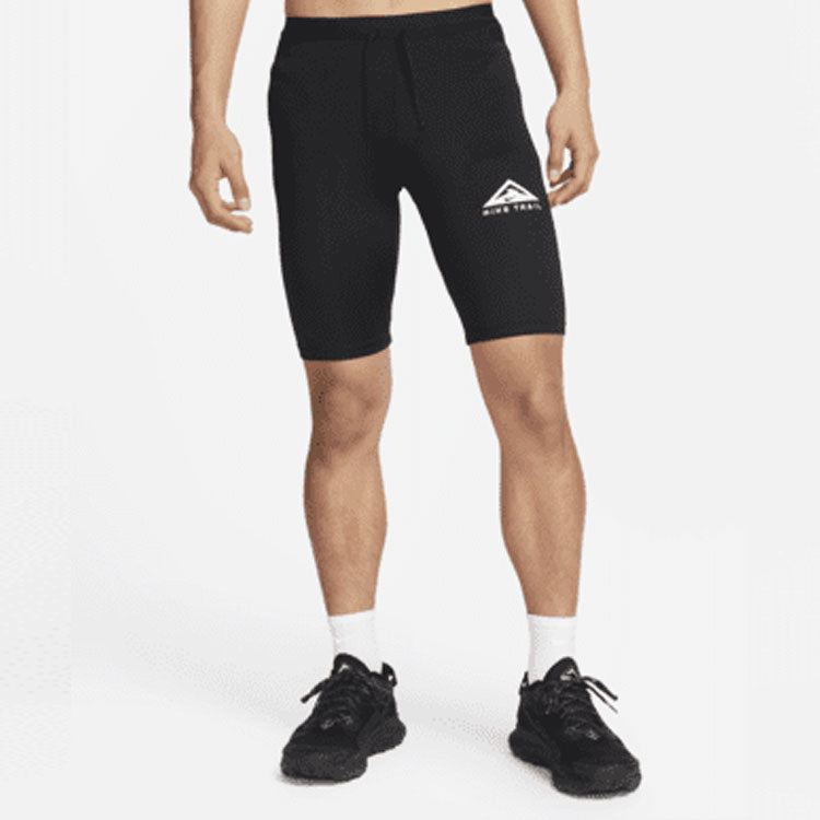 Men's Nike Solid Color Lacing Tight Running Shorts Black DM4796-010