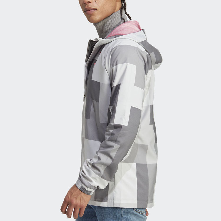 adidas Juventus Graphic Windbreaker Jacket 'Grey One' HS9800