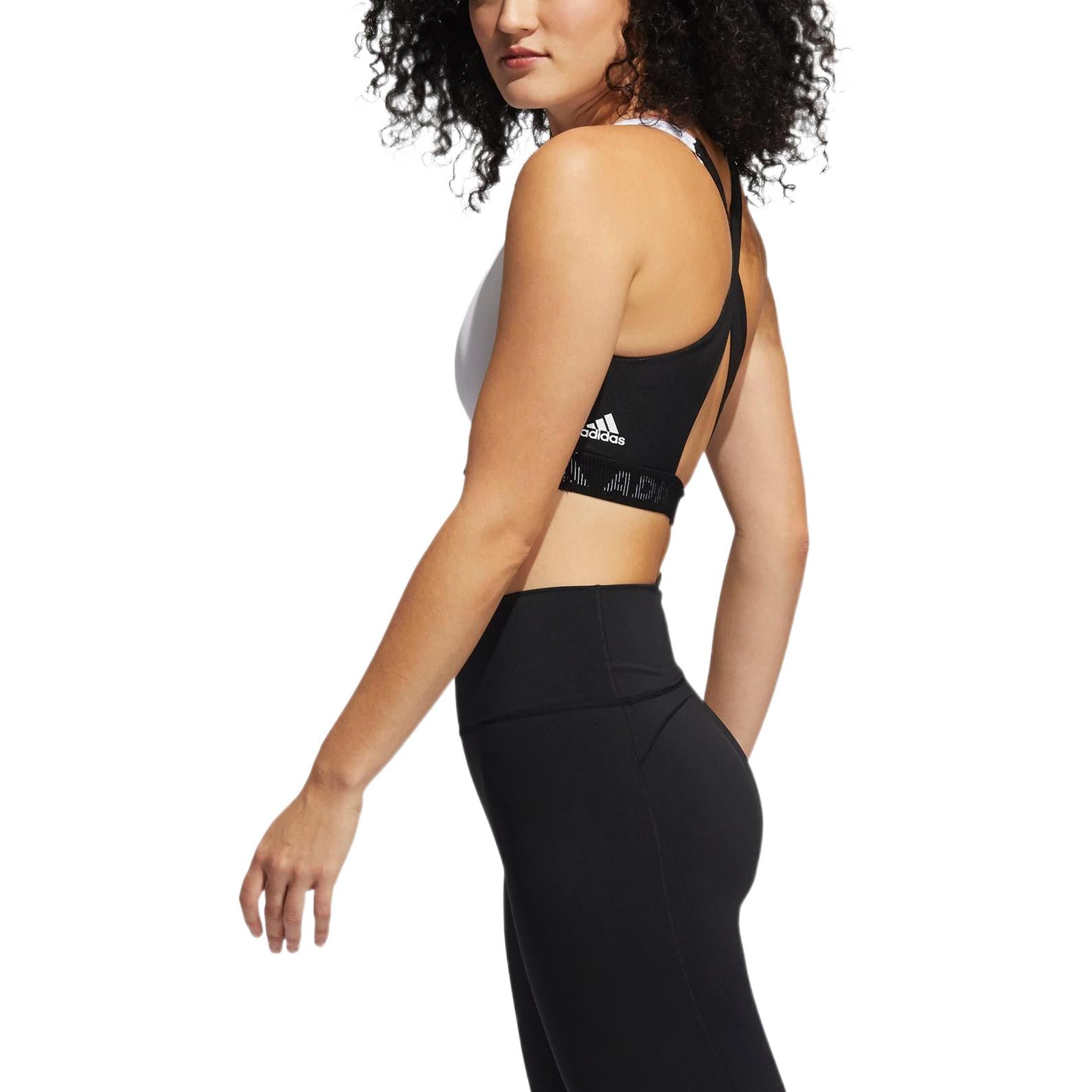 (WMNS) adidas DonAsia Sizing 't Rest 3-Stripes Bra 'White Black' GL0585