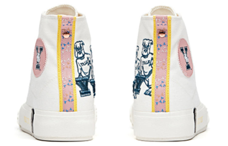 (WMNS) ANTA x Yale Hight Top Canvas Shoes 'Cream White' 122028650-8