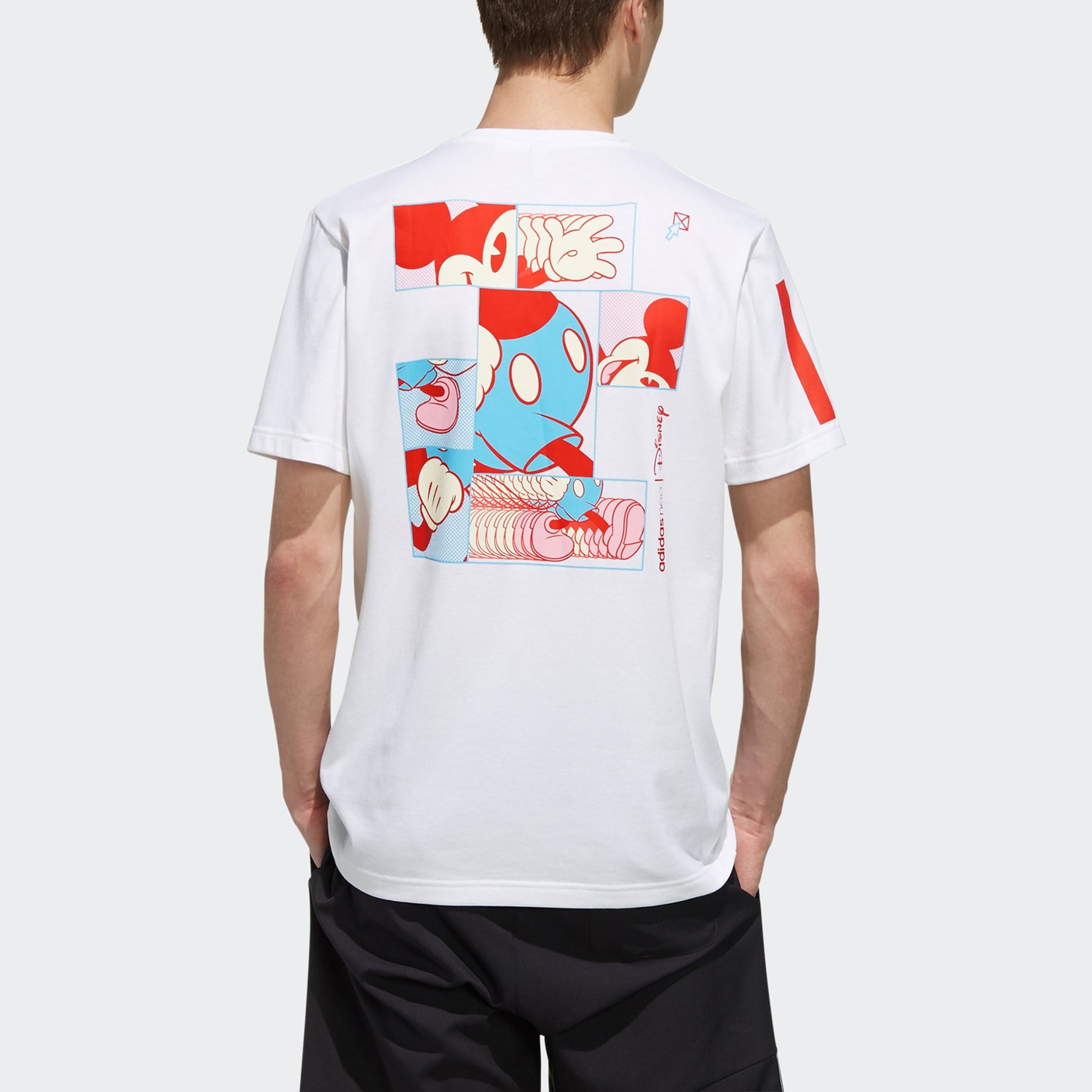 adidas neo Mcky&mnn T1 Casual Sports Mickey Pattern Short Sleeve White EI4542