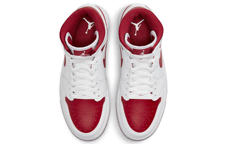 Air Jordan 1 Mid 'University Red White' 554724-161