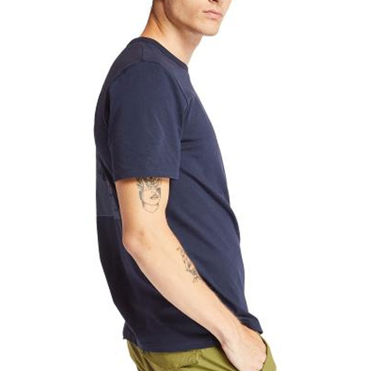 Men's Timberland Printing Short Sleeve Round Neck Blue A2B78433