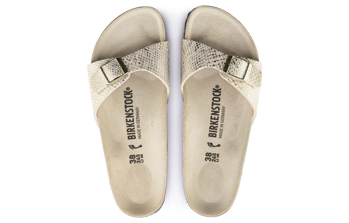 Birkenstock Madrid Narrow Fit Sandals 'Gold Python' 1018543