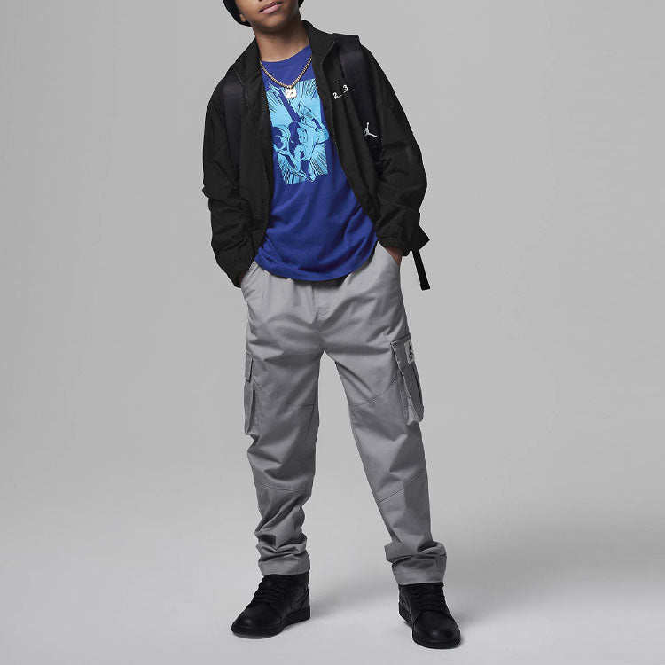 (GS) Air Jordan Burst T-Shirt 'Blue' 95C530-U1A