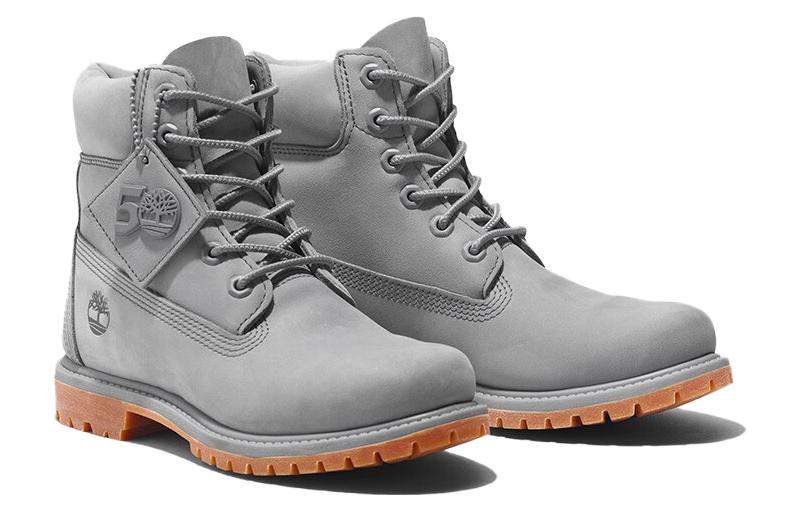 (WMNS) Timberland 50th Anniversary Edition 6 Inch Waterproof Boots 'Light Grey Nubuck' A4326EA3