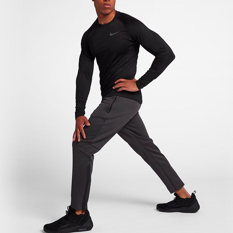 Nike Therma logo Casual Running Slim Fit Training Sports Long Pants Gray 932270-060