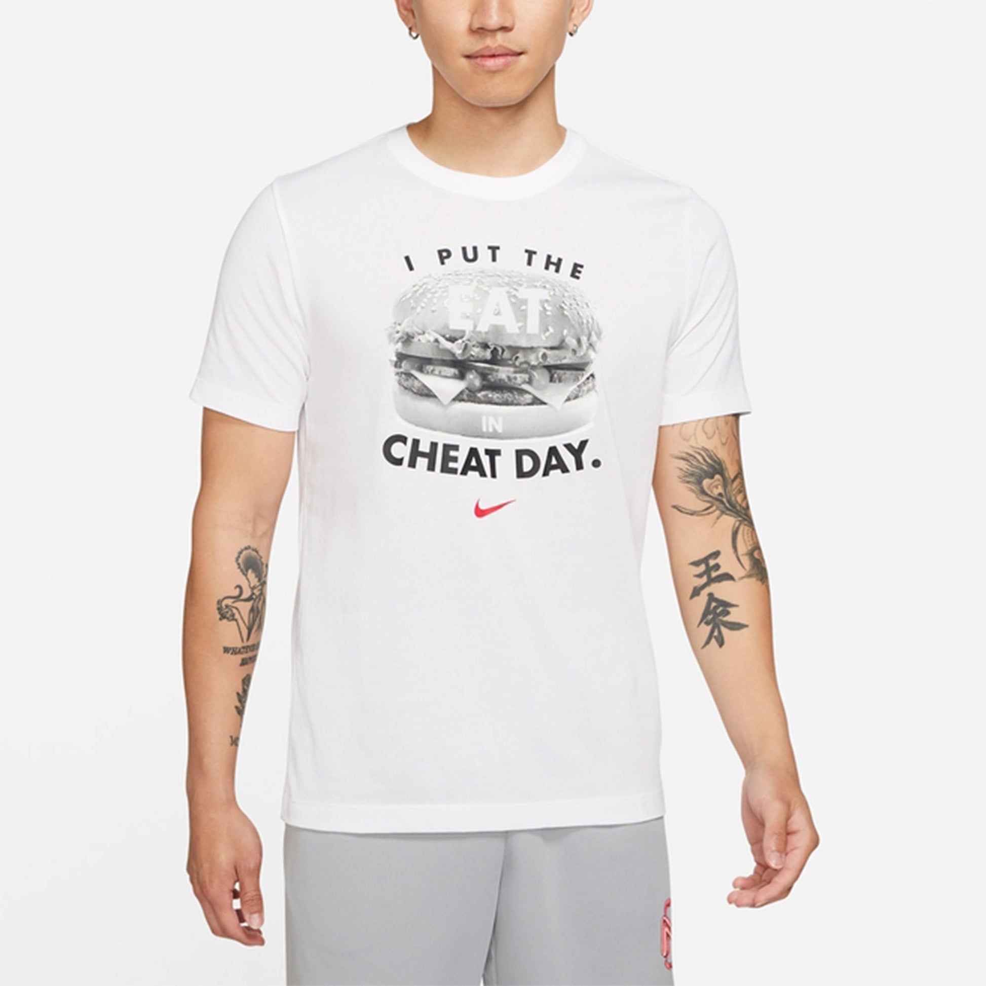 Nike Tee Humor Athleisure Casual Sports Alphabet Printing Short Sleeve White DD6921-100