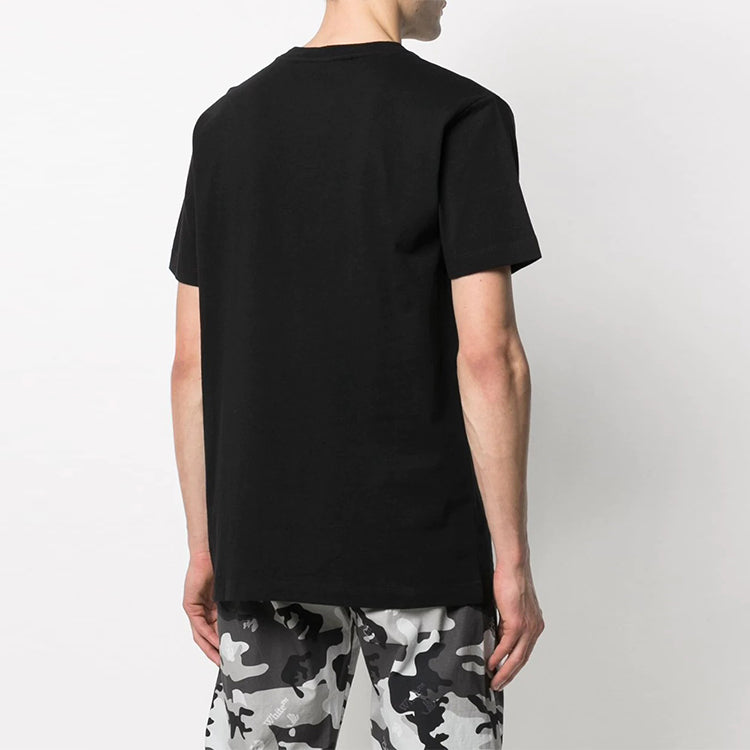 Off-White SS21 Logo Printing Round Neck Short Sleeve Black OMAA027S21JER0031001