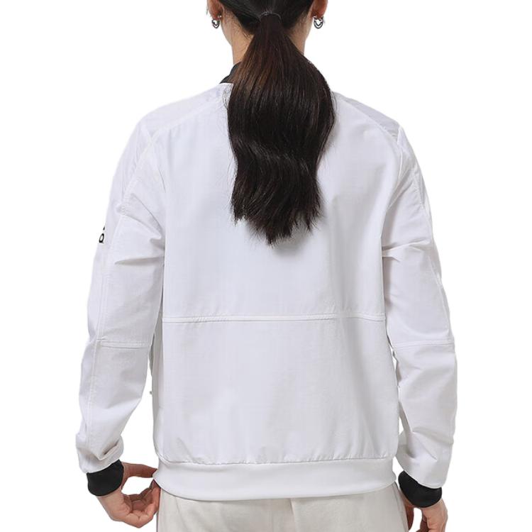 (WMNS) adidas Fleece Bomber Jackets 'White Black' GP0616
