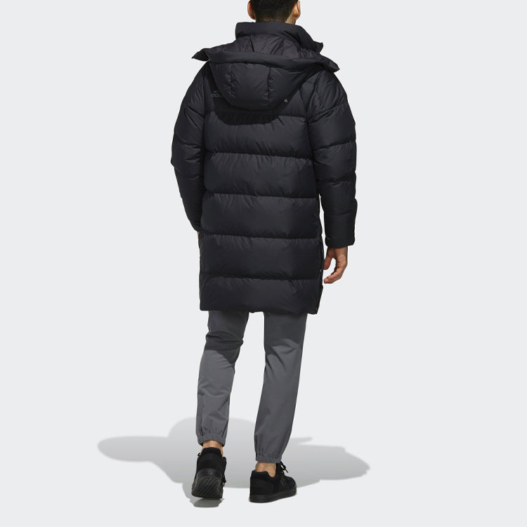 adidas Outdoor protection against cold Stay Warm hooded mid-length Down Jacket Black EH4983