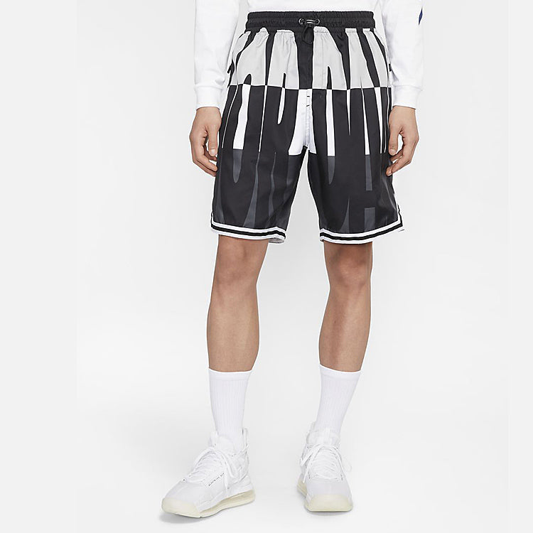Air Jordan Colorblock Breathable Loose Sports Shorts Black Gray CJ4075-100